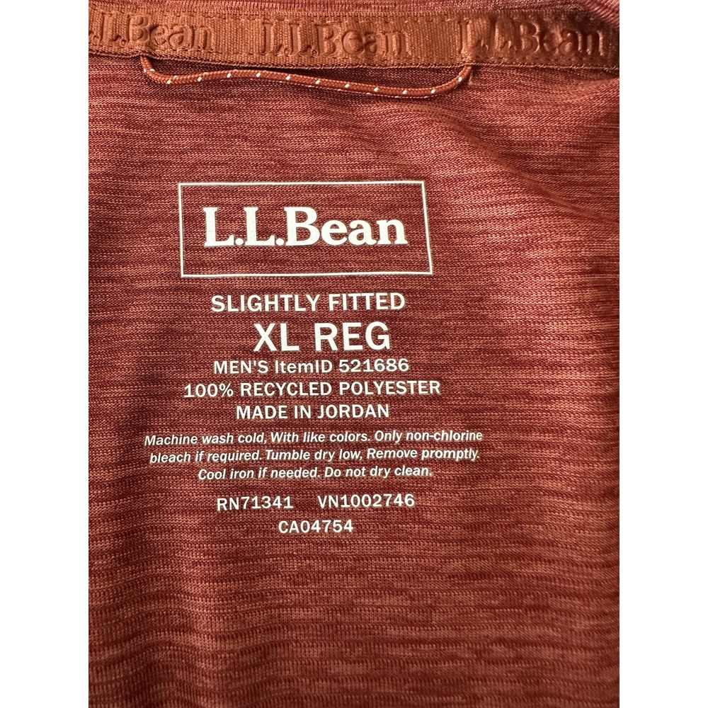 LL Bean Polo Shirt Slightly Fitted Men's XL Short‎ Sleeve Stretch Summer Golf - Picture 3 of 7